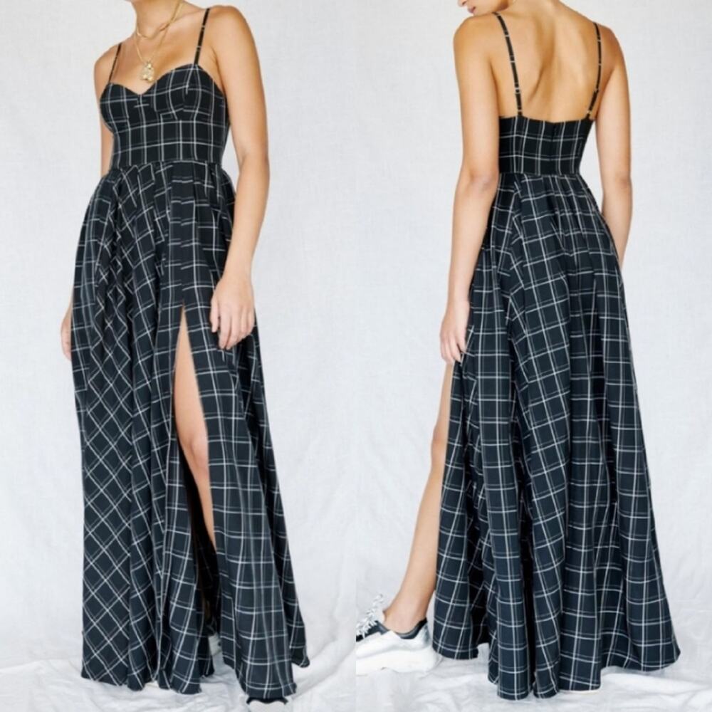 Free People Fame And Partners X Plaid Bustier Dress
